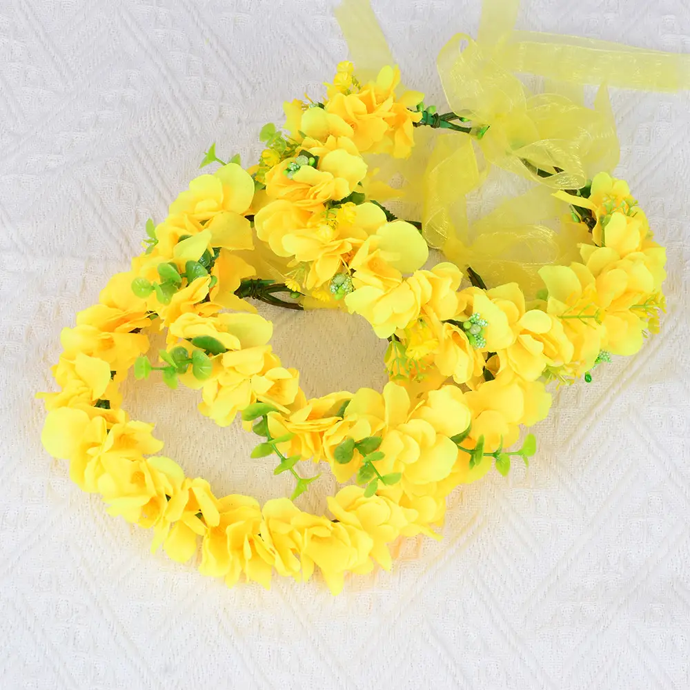 Yellow Floral Hairband for Girls & Women — feature 1