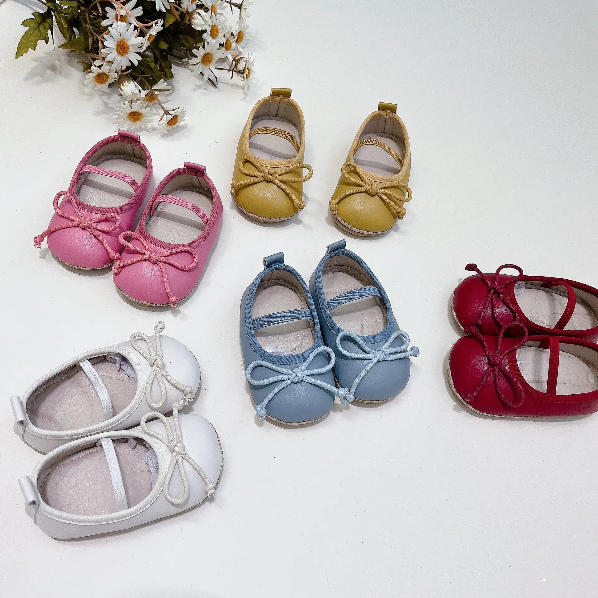 Blue Bow Baby Princess Shoes for 0-2 Years