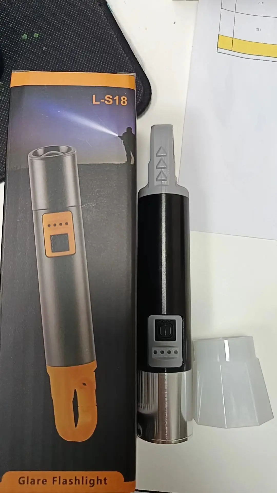 High Power Outdoor Flashlight with Hook & Multi-Function LED - Image 7