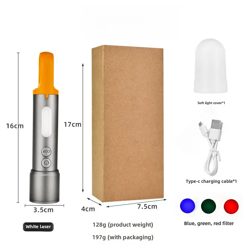 High Power Outdoor Flashlight with Hook & Multi-Function LED - Image 9