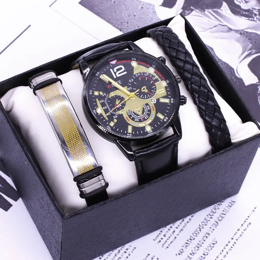 Men's Stainless Steel Quartz Watch Gift Set - Image 2
