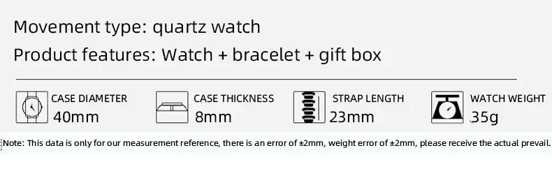 Men's Stainless Steel Quartz Watch Gift Set — feature 2
