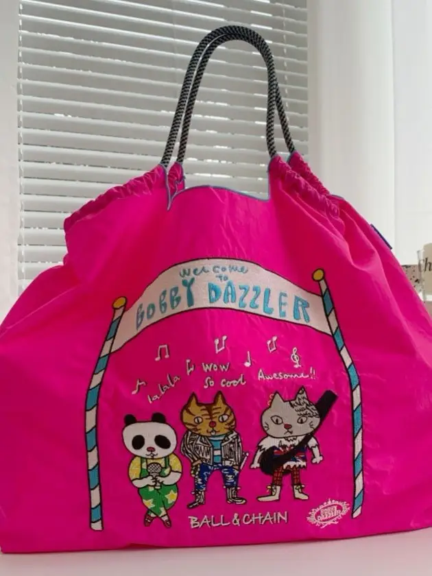 Large Embroidered Women's Black Canvas Tote Bag - Image 3