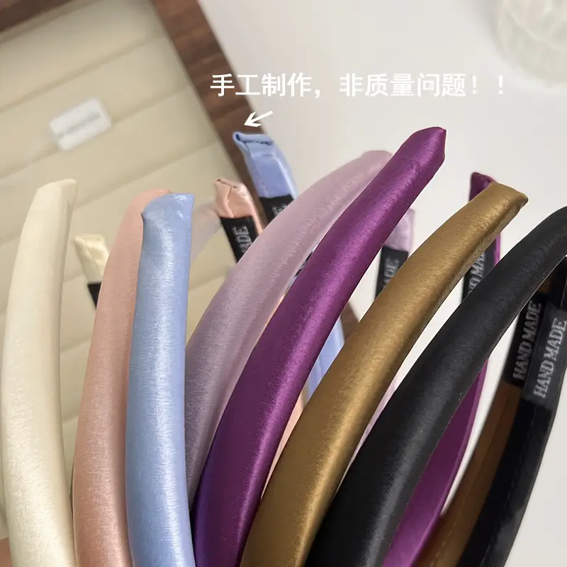 French Fine Hairband Glossy Basic Pressure Hair Wash Headband - Image 10