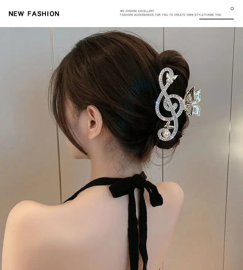 Gold Shark Clip Hairpin for Women Summer Large — feature 1