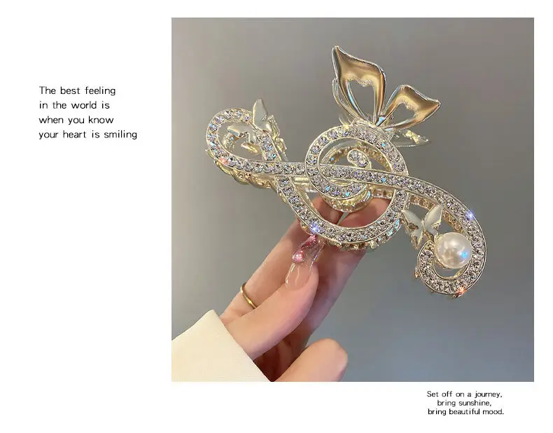 Gold Shark Clip Hairpin for Women Summer Large — feature 2