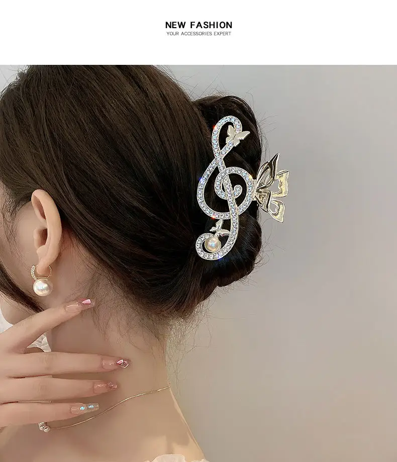 Gold Shark Clip Hairpin for Women Summer Large — feature 4