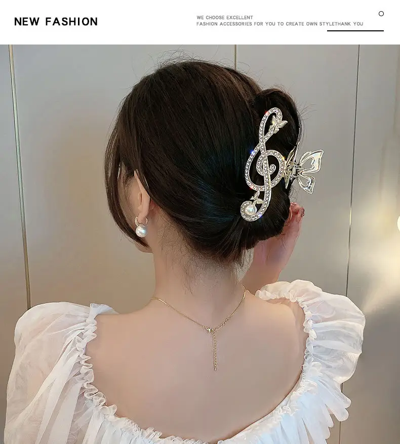Gold Shark Clip Hairpin for Women Summer Large — feature 6