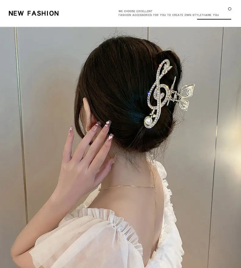Gold Shark Clip Hairpin for Women Summer Large — feature 7