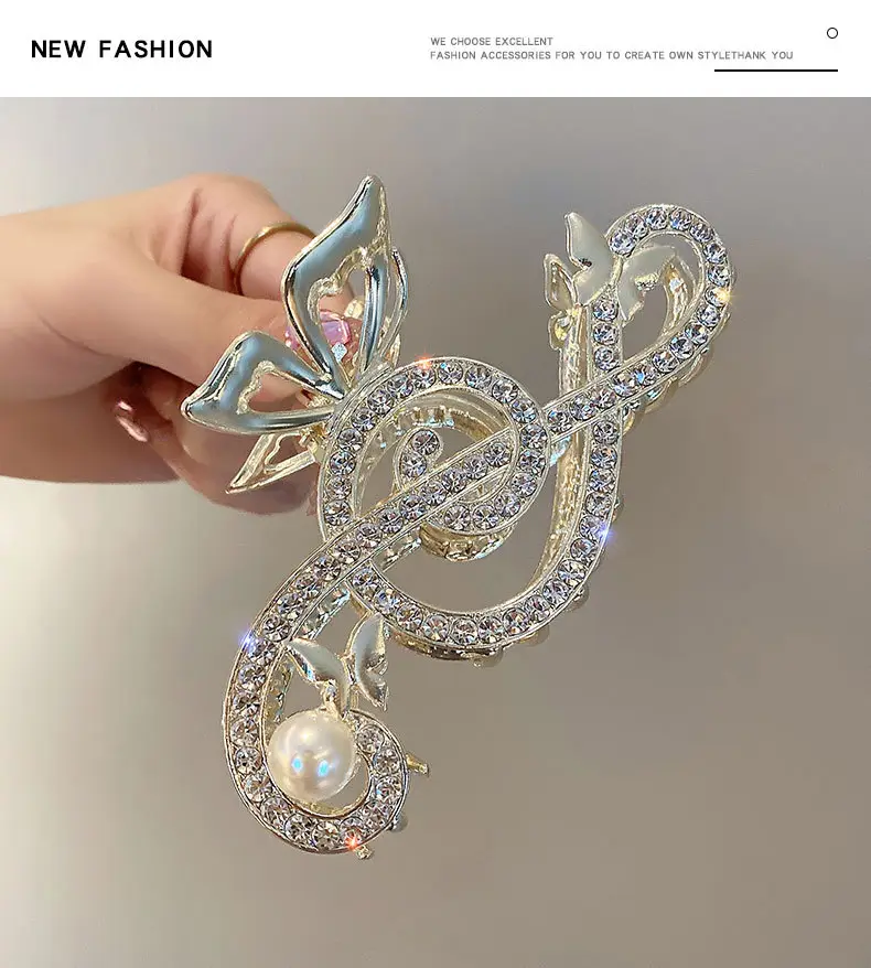 Gold Shark Clip Hairpin for Women Summer Large — feature 8