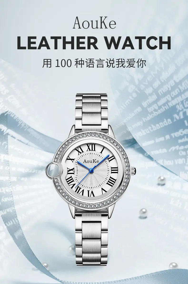 Luxury Quartz Watch with Crystal Band for Women — feature 4
