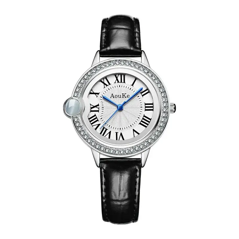 Luxury Quartz Watch with Crystal Band for Women