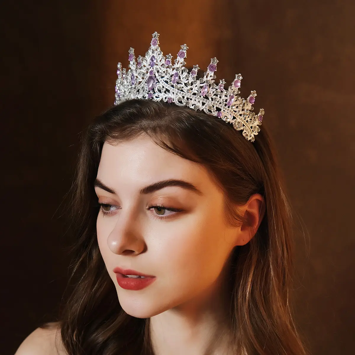 Black Rhinestone Bridal Crown 90g Alloy Diamond - Image 20