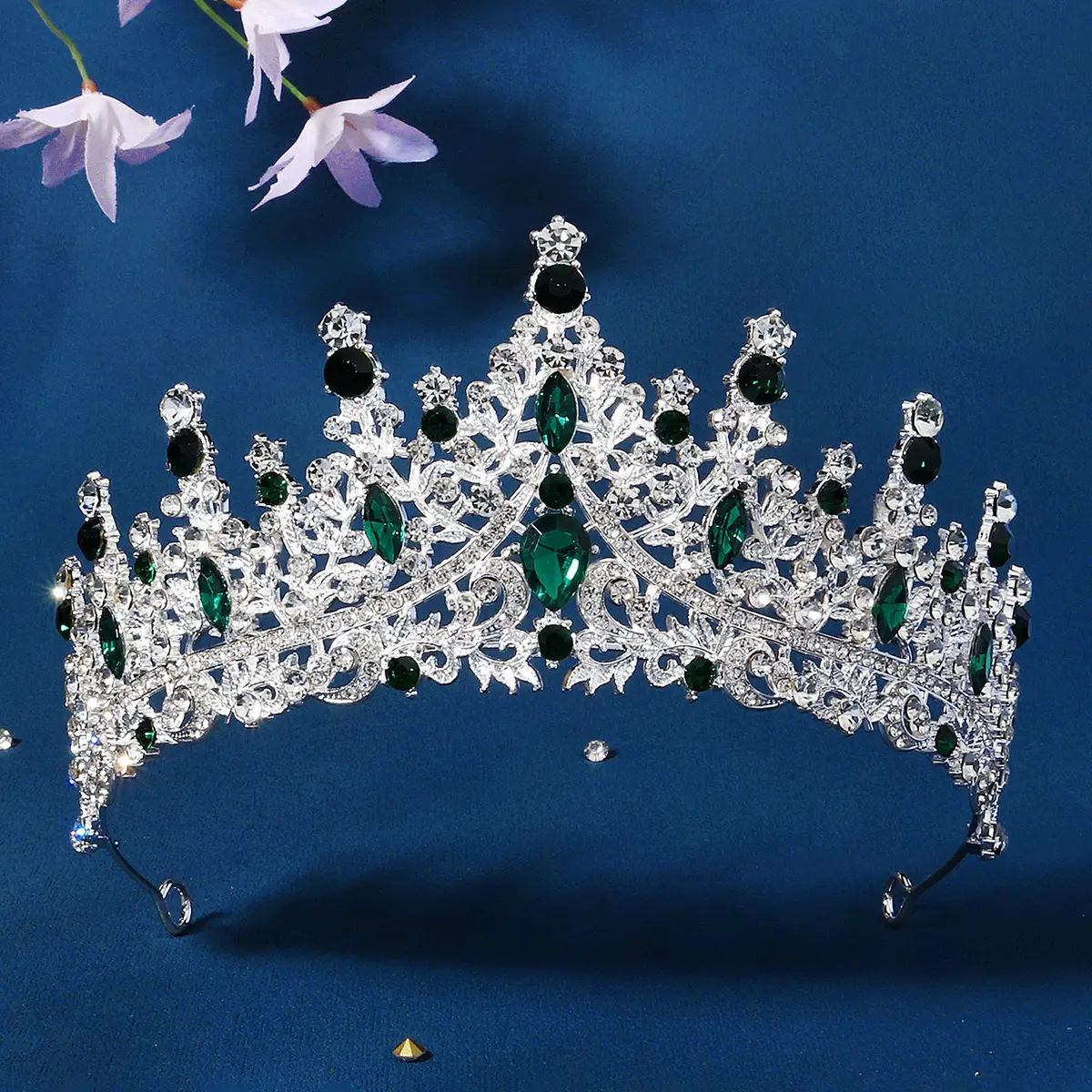 Black Rhinestone Bridal Crown 90g Alloy Diamond - Image 11