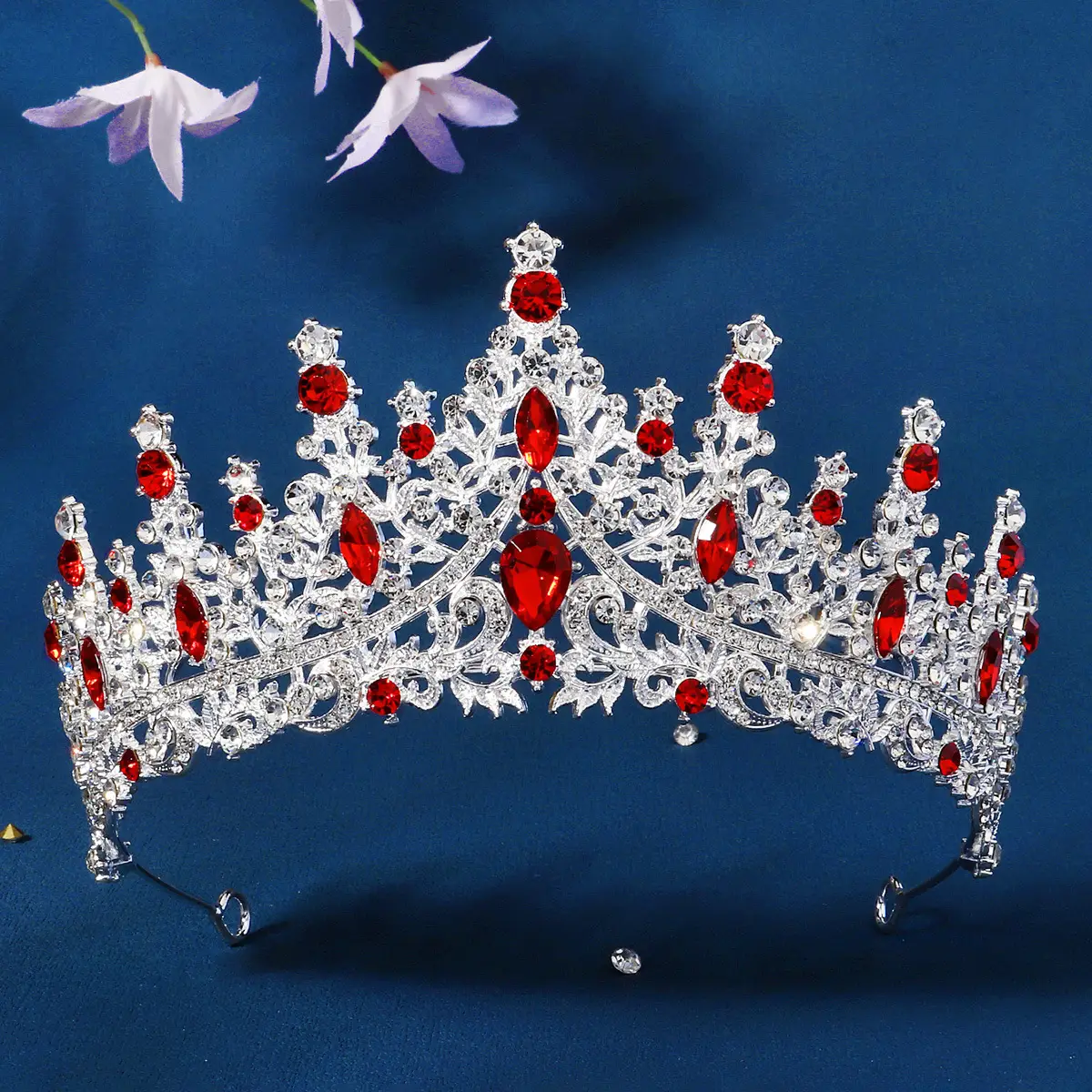 Black Rhinestone Bridal Crown 90g Alloy Diamond - Image 15