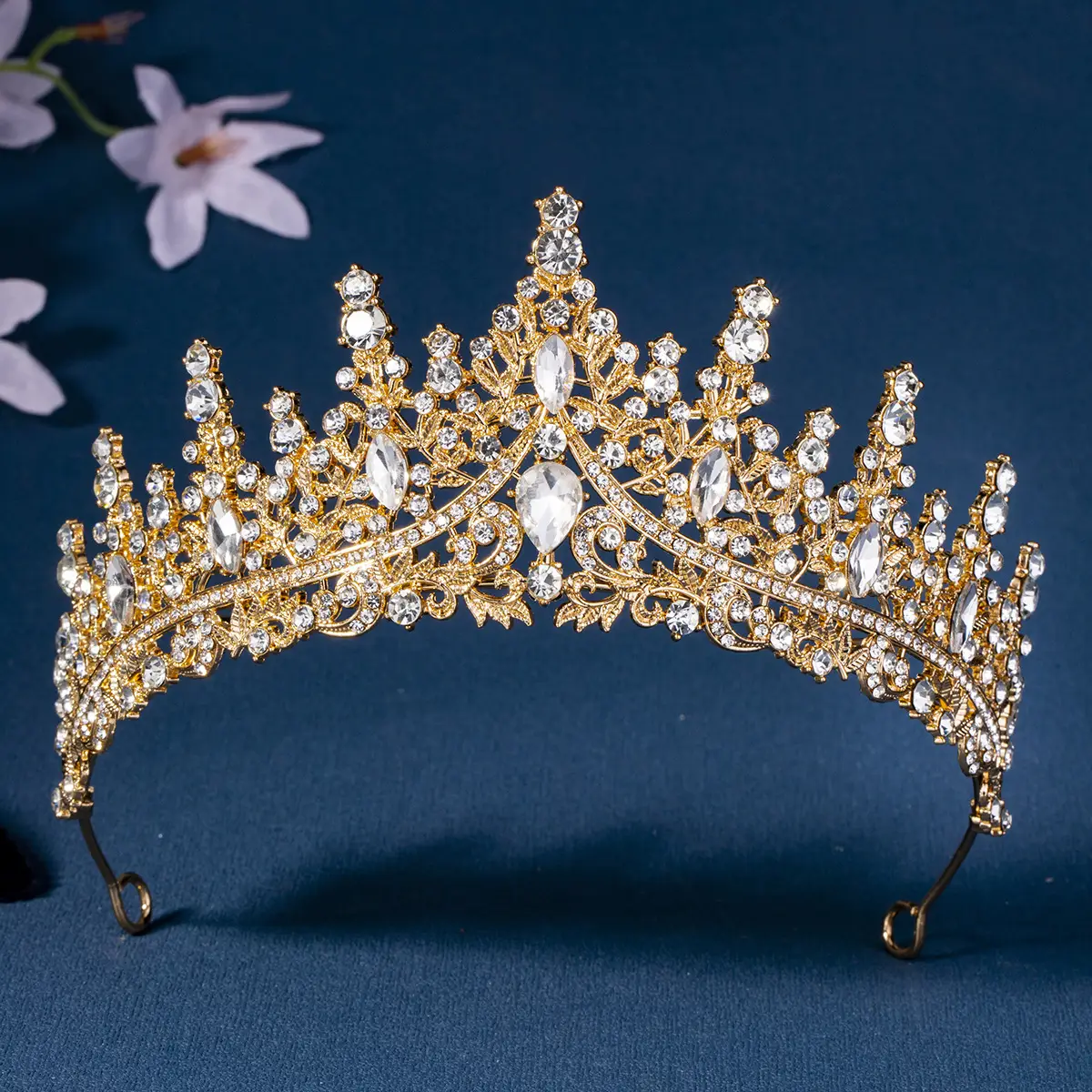 Black Rhinestone Bridal Crown 90g Alloy Diamond - Image 16
