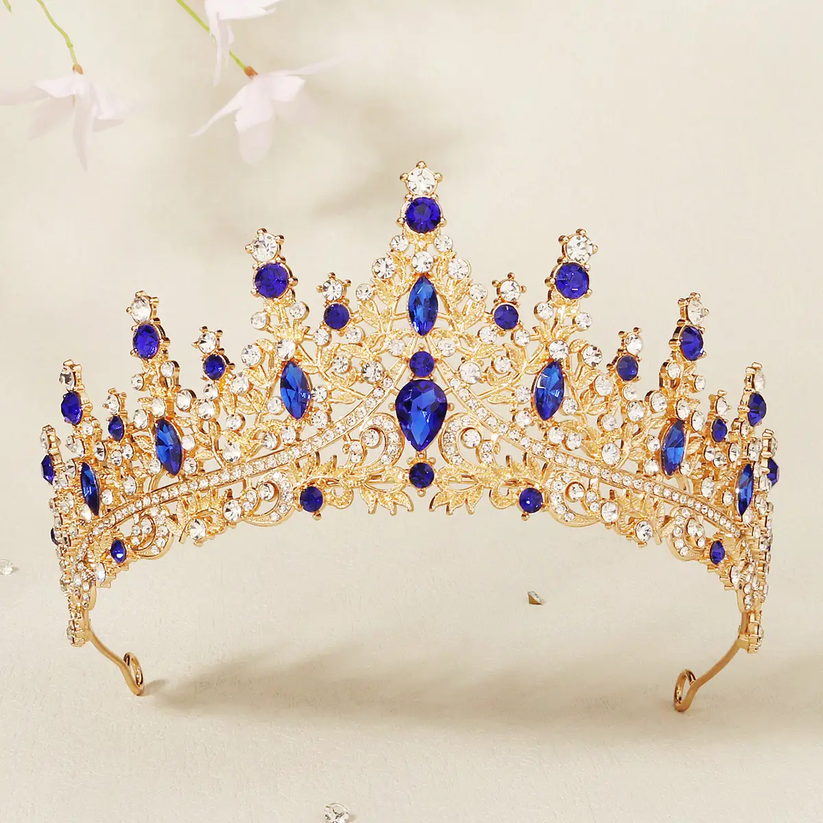 Black Rhinestone Bridal Crown 90g Alloy Diamond - Image 2