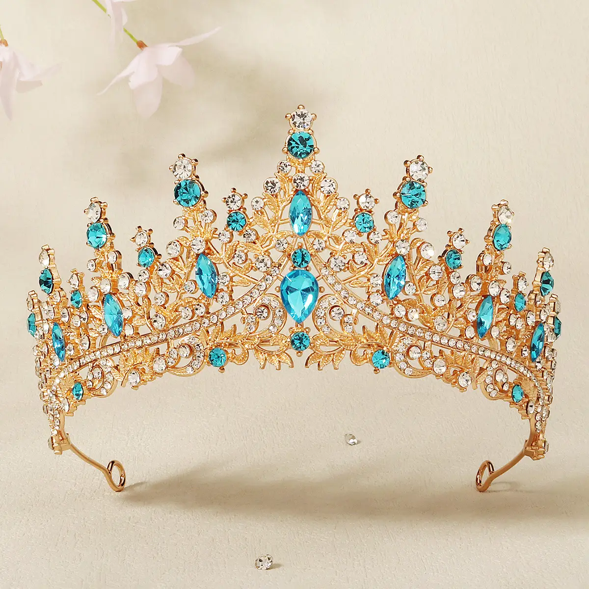 Black Rhinestone Bridal Crown 90g Alloy Diamond - Image 4