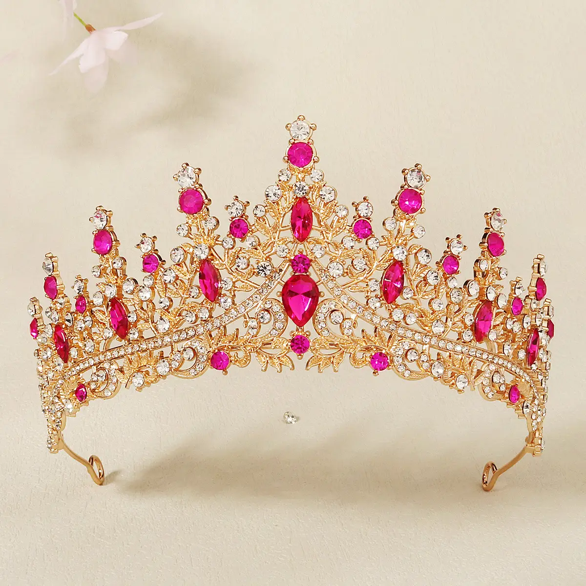 Black Rhinestone Bridal Crown 90g Alloy Diamond - Image 6