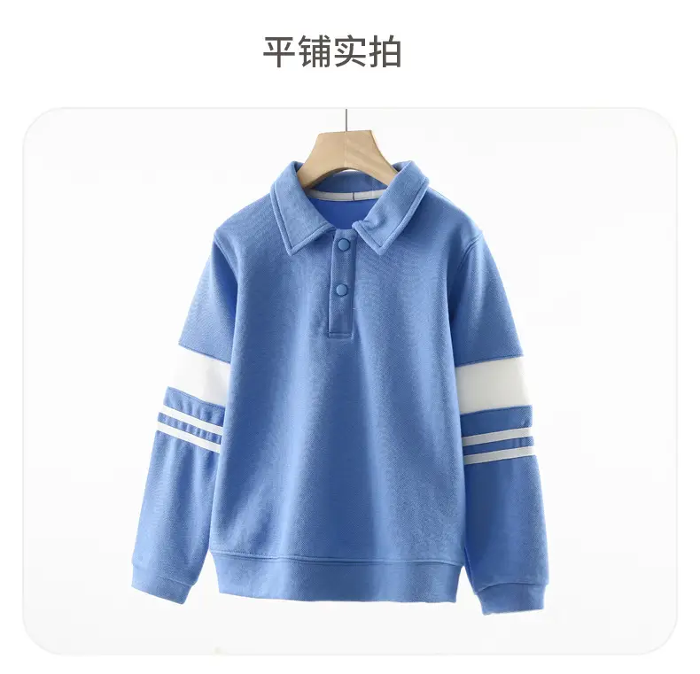 Blue Beanie Polo T-Shirt for Boys Spring Autumn New Kids — feature 10