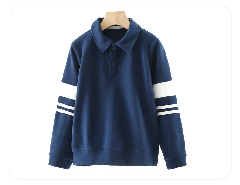 Blue Beanie Polo T-Shirt for Boys Spring Autumn New Kids — feature 13