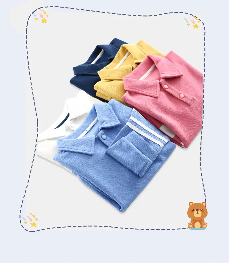 Blue Beanie Polo T-Shirt for Boys Spring Autumn New Kids — feature 4