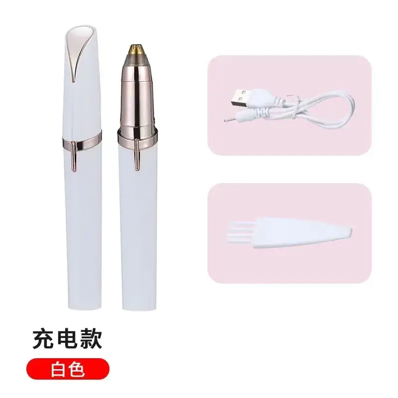 Electric Eyebrow Trimmer with Scraping Knife Green - Image 3