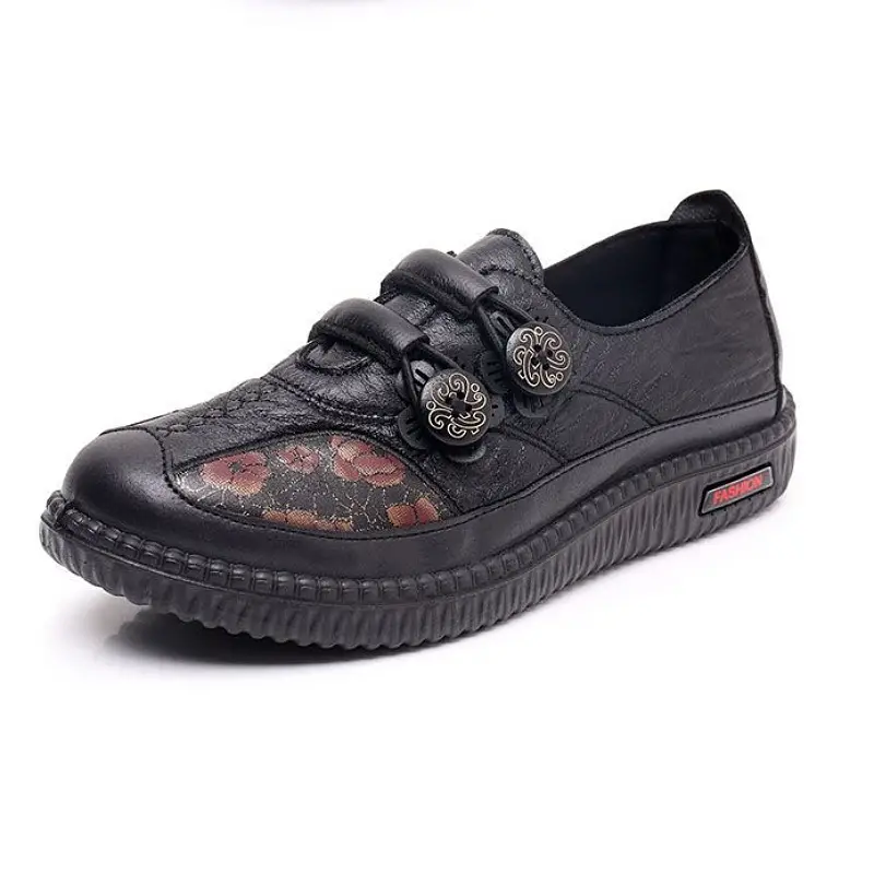 26 New Spring and Autumn Models of Traditional Beijing Cloth Shoes for Women, Single Shoes, Mother's Shoes, Shoes for Middle-Aged and Elderly Women, Non-Slip Soft-Soled Slip-On Shoes