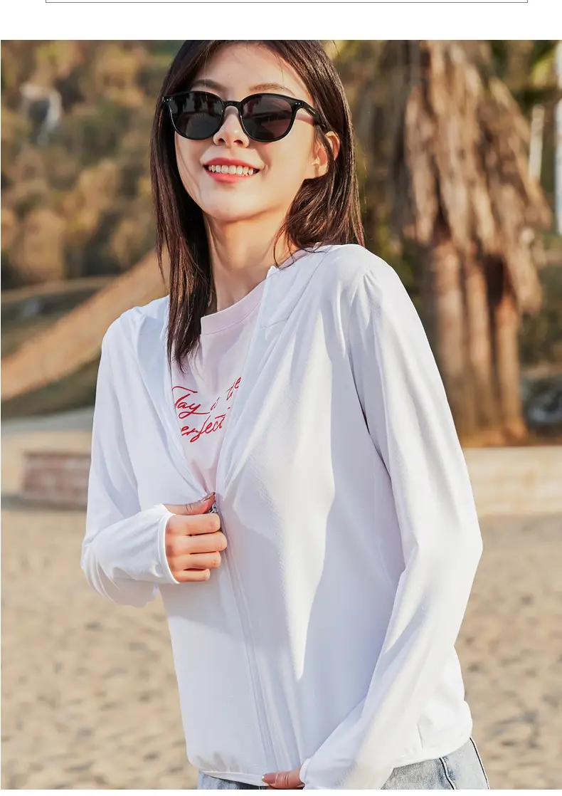 Light Breathable Hooded Sun Protection Clothing with Logo — feature 16