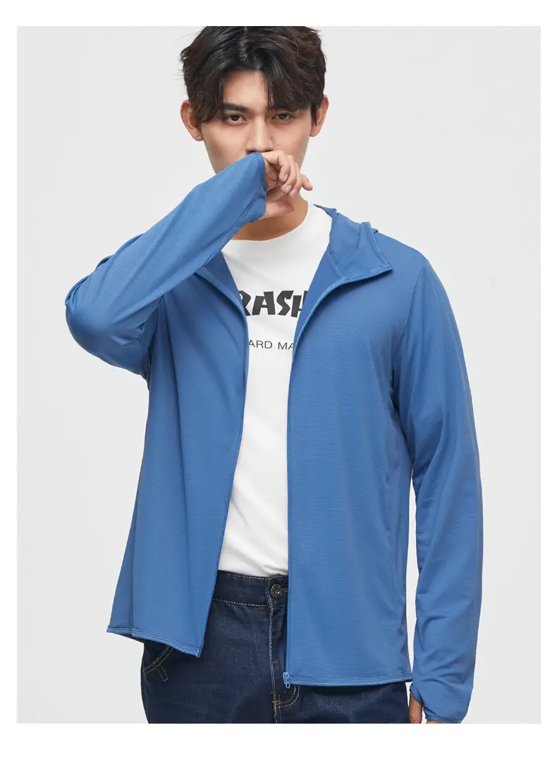 Light Breathable Hooded Sun Protection Clothing with Logo — feature 22