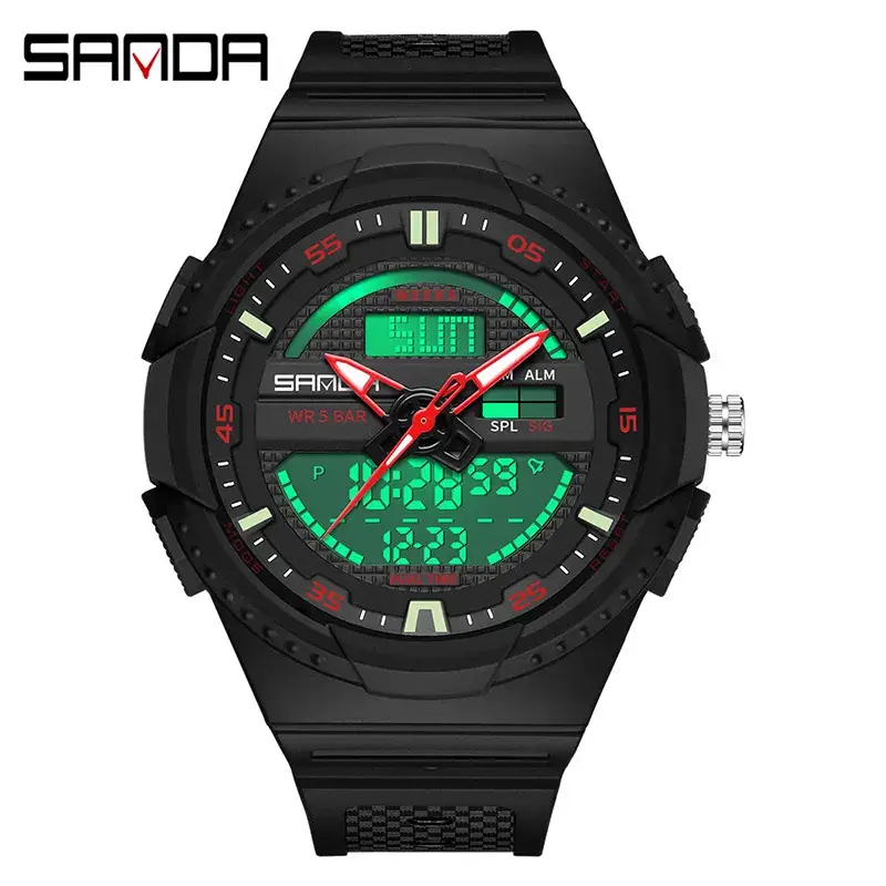 Sanda Digital Watch White 24Hr Display Waterproof - Image 2