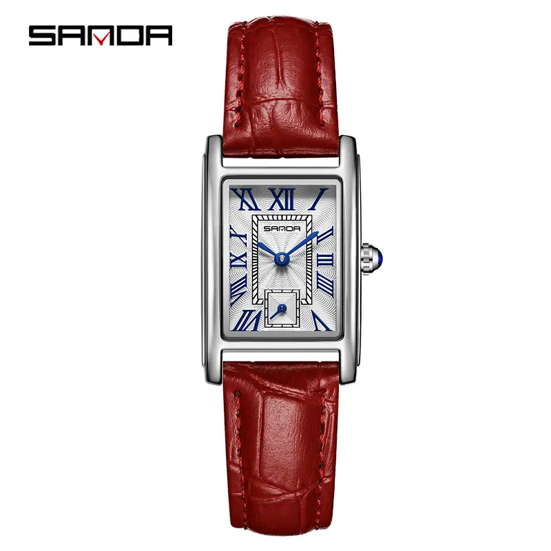 Sanda Square Steel Watch Roman Numeral Waterproof Quartz Women's Belt Watch - Image 2