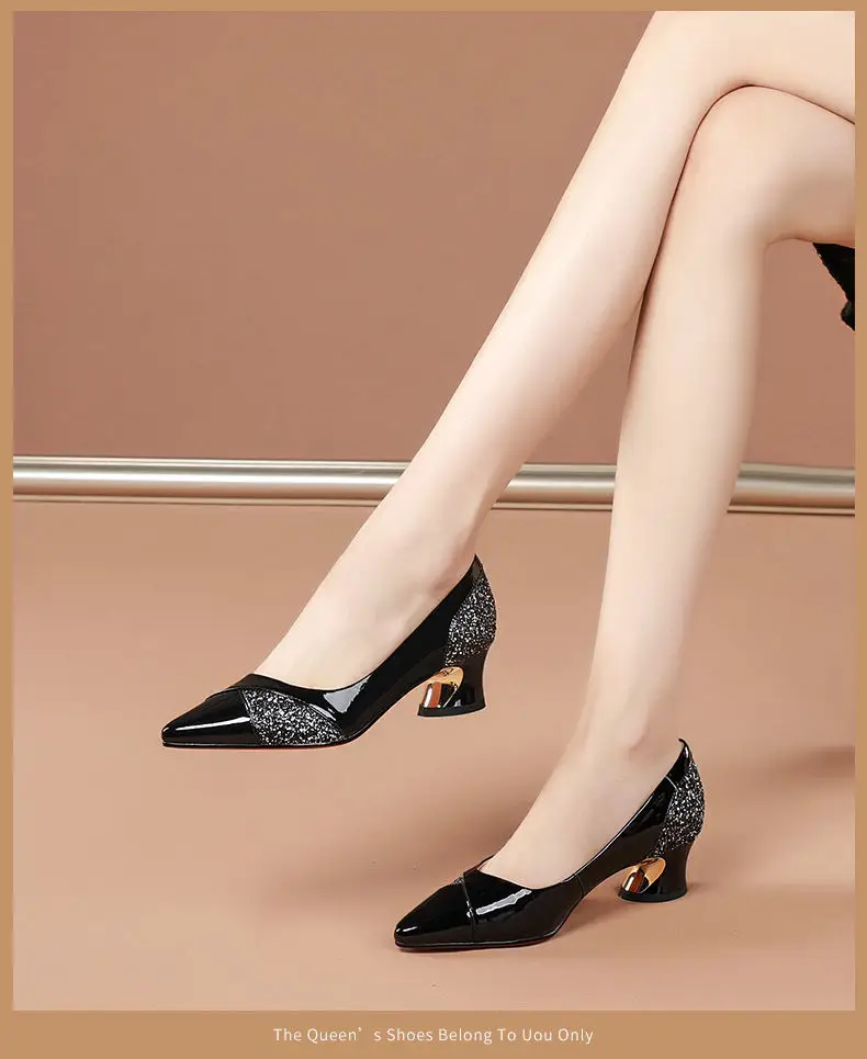 Women's Pointed Heel Red Leather Shoes 2023 — feature 9