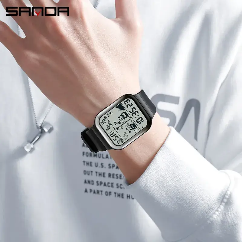 Sanda Gradient Teen Watch Set Waterproof Digital Display - Image 5