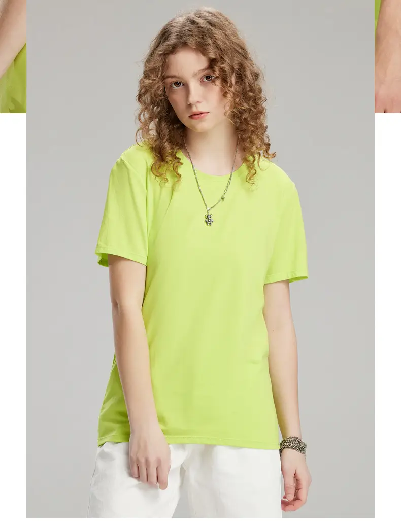 Men's Light Blue Lycra Cotton T-Shirt Round Neck Short Sleeve — feature 24