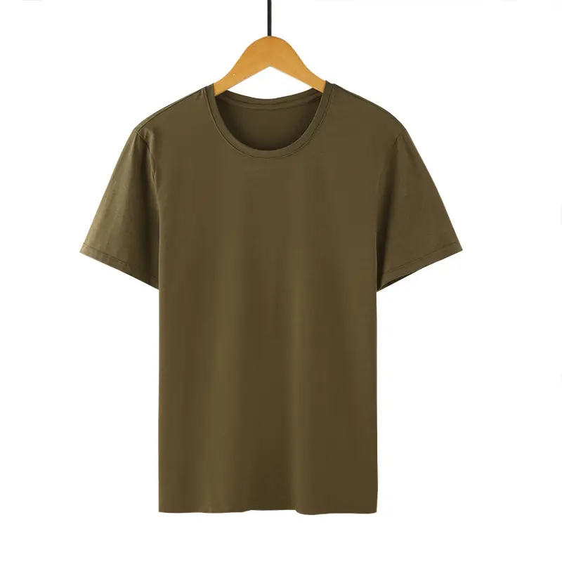 Men's Light Blue Lycra Cotton T-Shirt Round Neck Short Sleeve