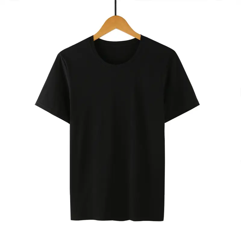Men's Light Blue Lycra Cotton T-Shirt Round Neck Short Sleeve