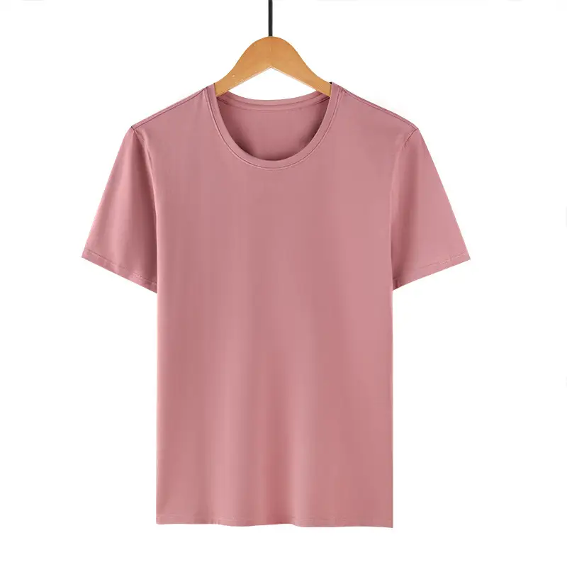 Men's Light Blue Lycra Cotton T-Shirt Round Neck Short Sleeve