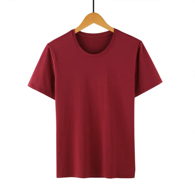 Men's Light Blue Lycra Cotton T-Shirt Round Neck Short Sleeve