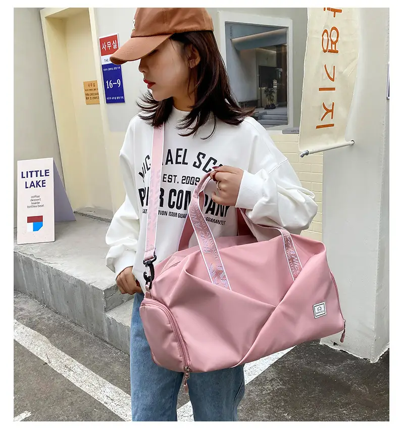 Black Travel Bag 2025 Large Capacity Dry Wet Separation — feature 21