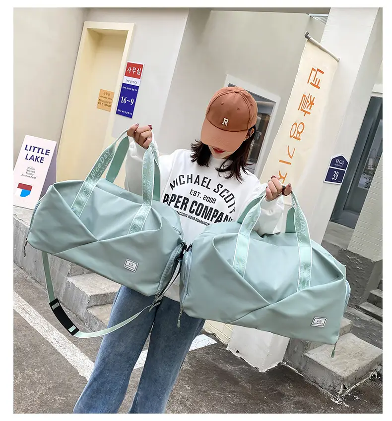 Black Travel Bag 2025 Large Capacity Dry Wet Separation — feature 45