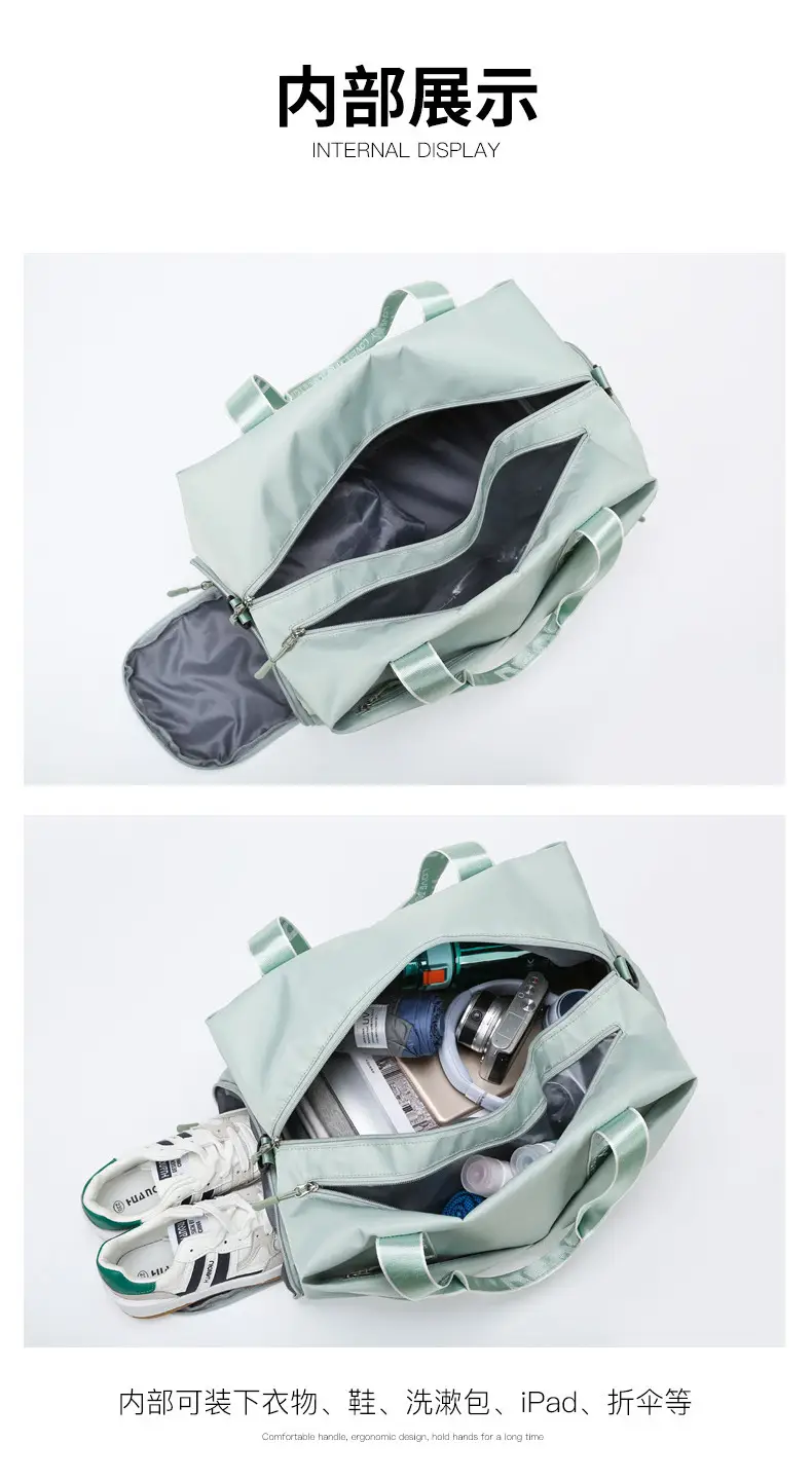 Black Travel Bag 2025 Large Capacity Dry Wet Separation — feature 82