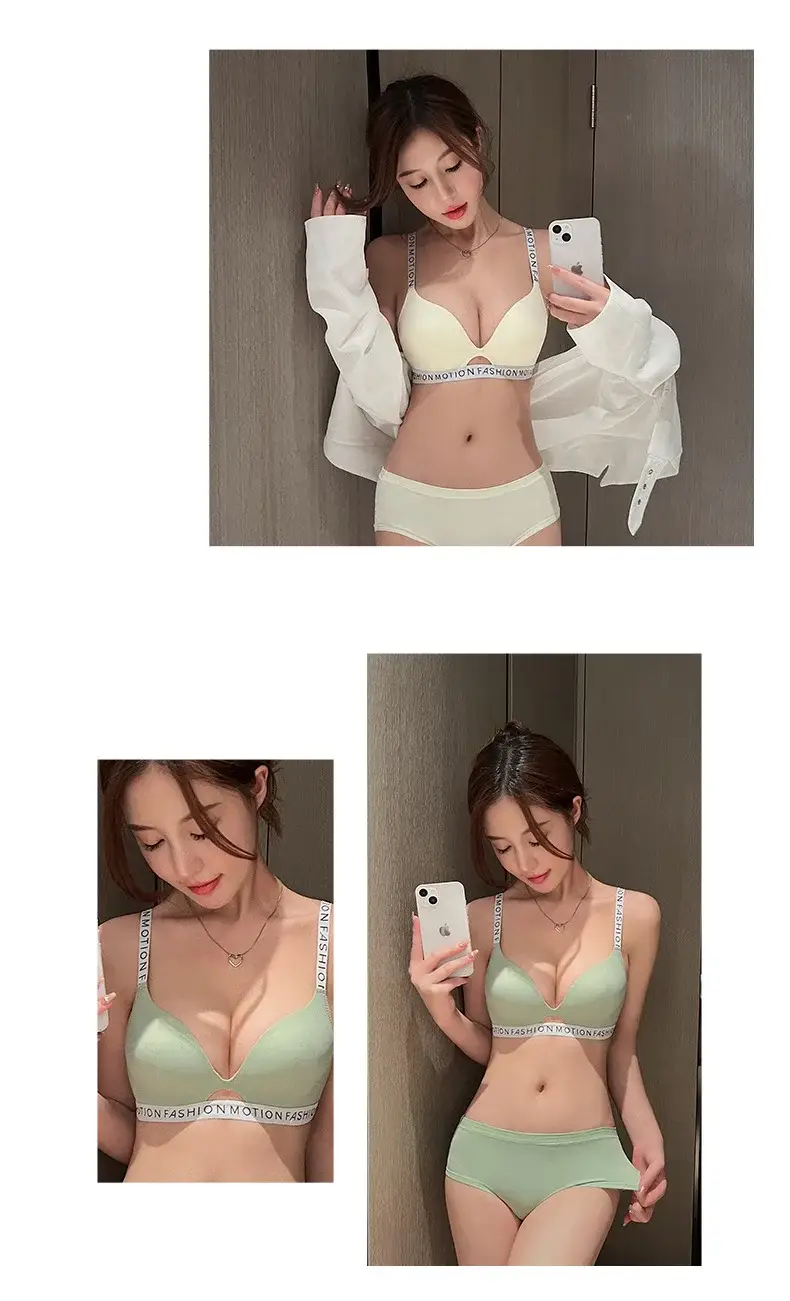 Women's Red Push Up Bra with Adjustable Band Large Size — feature 10