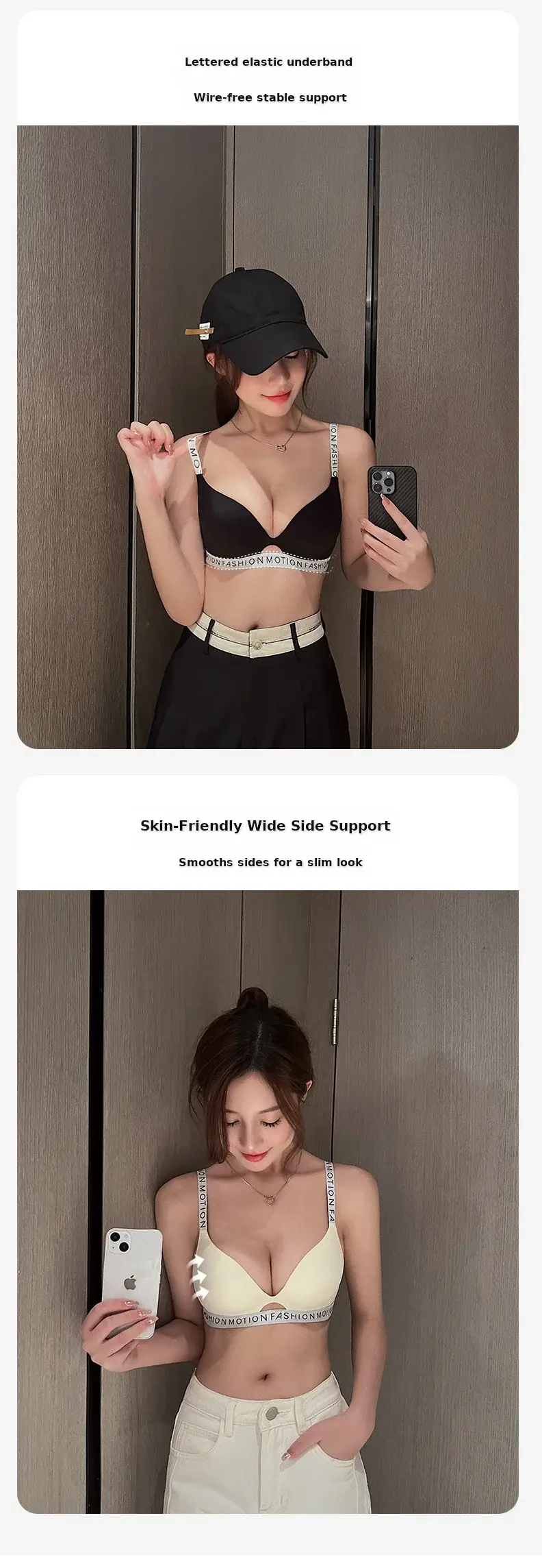 Women's Red Push Up Bra with Adjustable Band Large Size — feature 6