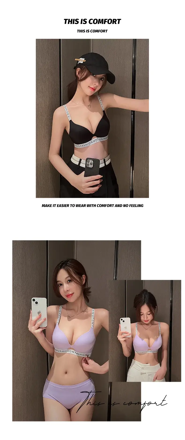 Women's Red Push Up Bra with Adjustable Band Large Size — feature 9