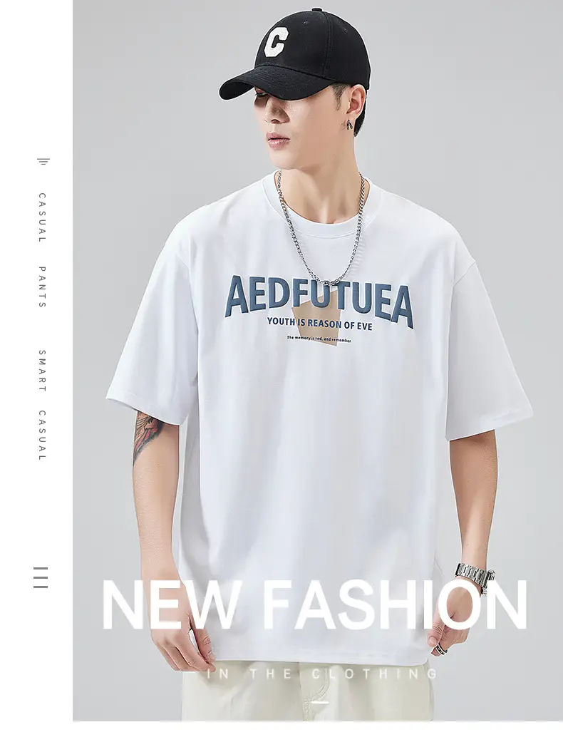 Men Grey Cotton T-Shirt with "EDFUTUA" Print — feature 1