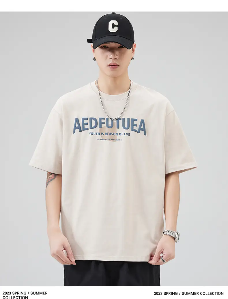 Men Grey Cotton T-Shirt with "EDFUTUA" Print — feature 11