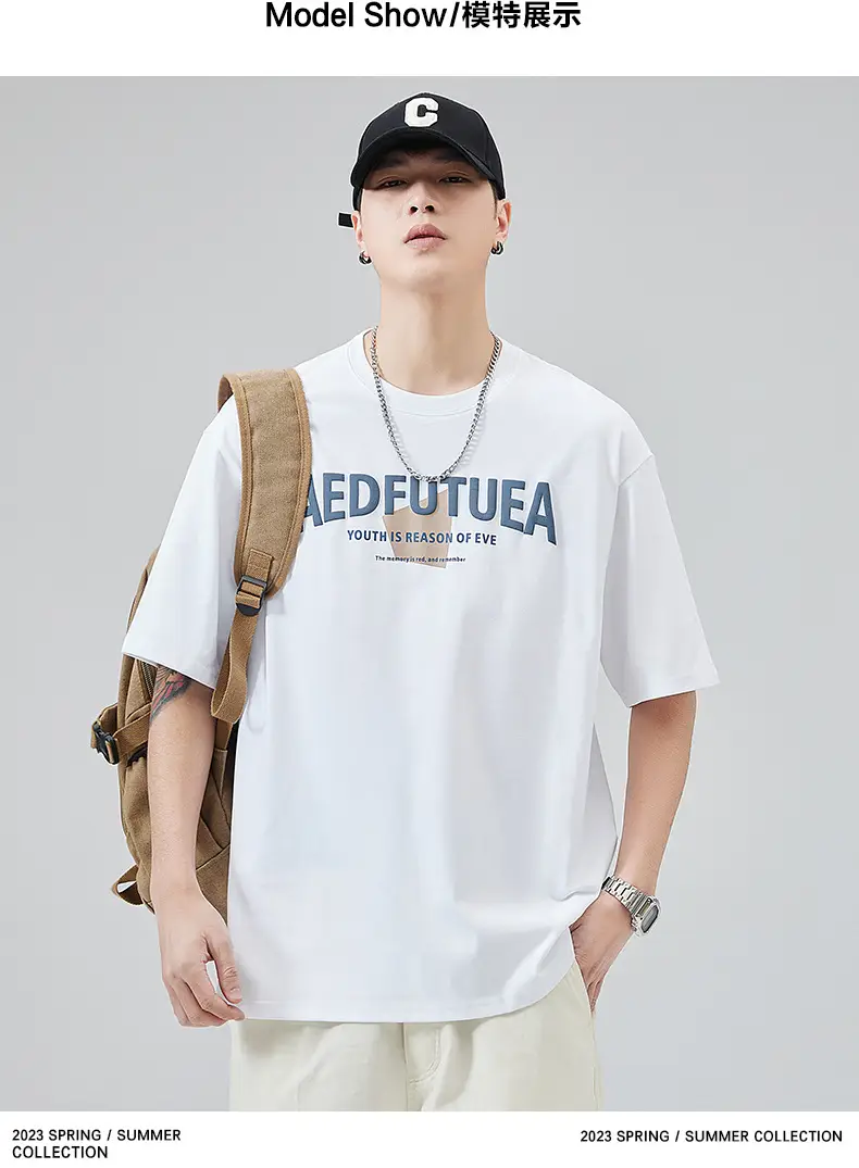 Men Grey Cotton T-Shirt with "EDFUTUA" Print — feature 5