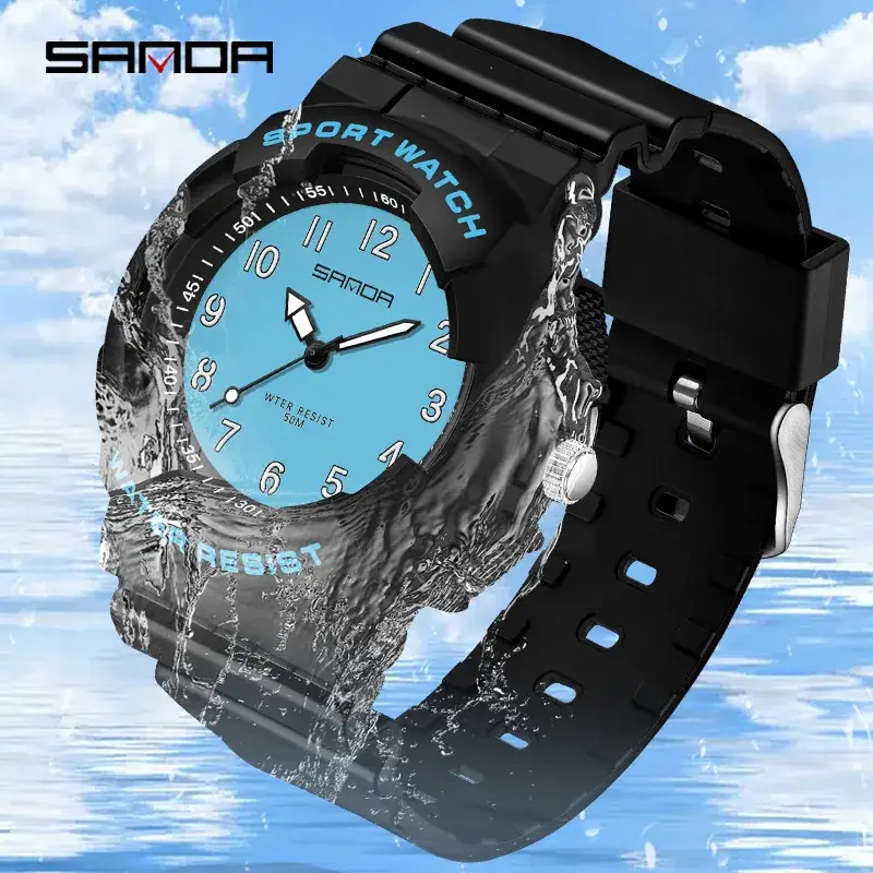 Sanda Pink Water Resistant Youth Digital Watch - Image 29