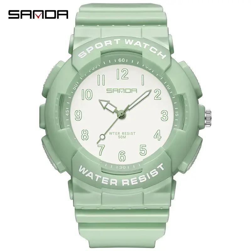Sanda Pink Water Resistant Youth Digital Watch - Image 2